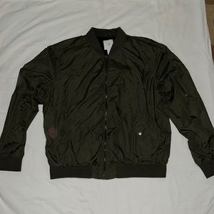 Mens green bomber jacket